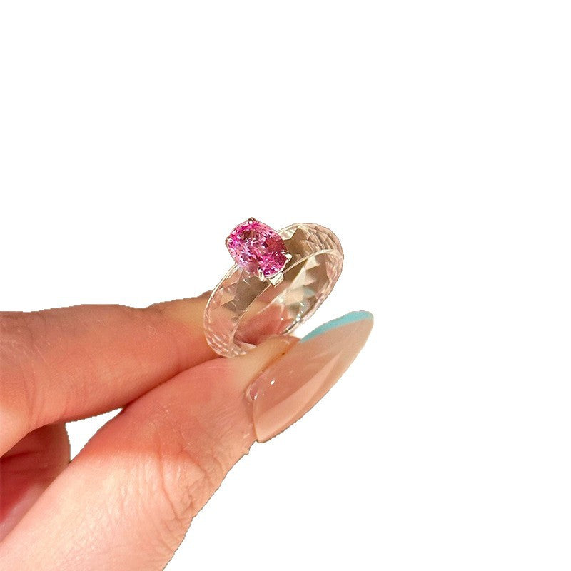 French Oval Zircon Statement Ring - view 5