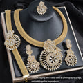 Statement Fan Shape Flower Gold Rhinestone Pendant Retro Huawei Beauty Gown Style Jewelry Set Banquet Accessory