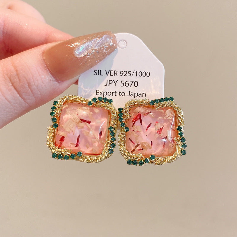 Dopamine Heart Bow Rhinestone Statement Earrings - view 7