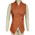 Spring-Summer Casual Sleeveless Tie-Front Shirt