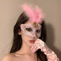 黑色花朵面具假面舞会装扮道具晚会年会半脸面具眼罩化妆之夜面罩