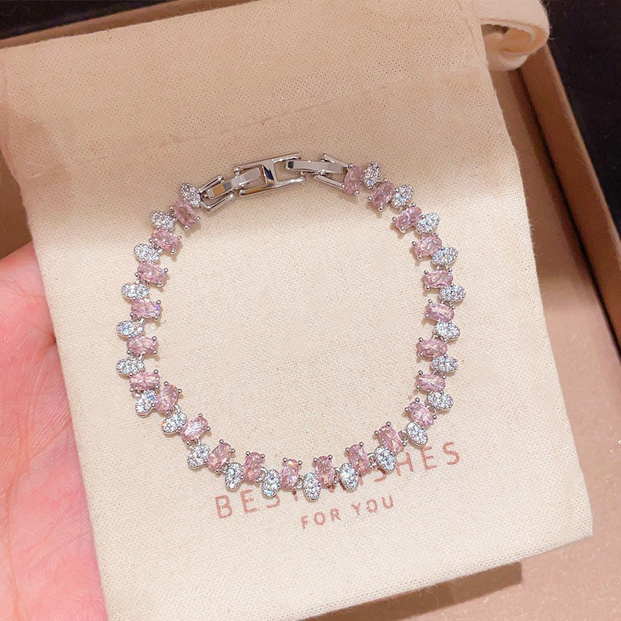 Sparkling Zircon Flower Clasp Bracelet - view 12