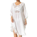 Beach Cover-Up Dress, Crochet Panel Fringe Bikini Cover
