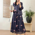 Women's Ethnic Gentle Embroidered Skirt Set 2026 | Summer Mini Skirt - Off White