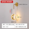 Living room light luxury creative clock wall lamp bedroom bedside background wall lamp technological style decoration charging without wiring