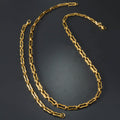Export Hot Sale Punk Breeze Statement Thick Necklace Bracelet Set Titanium Handmade Chain Gold Plated 18K Hand Jewelry Item In Stock
