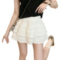 Spring Japanese Unique Lace Lace Trim Skirt