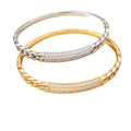 Overseas Pro Supply Niche Light Luxury Cubic Zirconia Bangle Premium Versatile Bracelet Fashionable Trendy Elegant Design Hand Jewelry