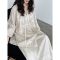 Summer New Chinese Embroidered Heavy Sun-Protection Shirt + Skirt 2-Piece Set