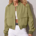 Women's Fall Stand Collar Jacket 2026 | Trendy Jacket - Apricot