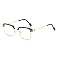 Anti-Blue-Light Myopia Glasses New Influencer Pick Browline Men HD Formal Si Pattern Half-Rim Glasses Frame Prescription Sunglasses