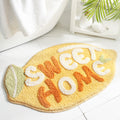 bathroom floor mat non-slip mat fruit creative flocking mat home bathroom door strong absorbent carp