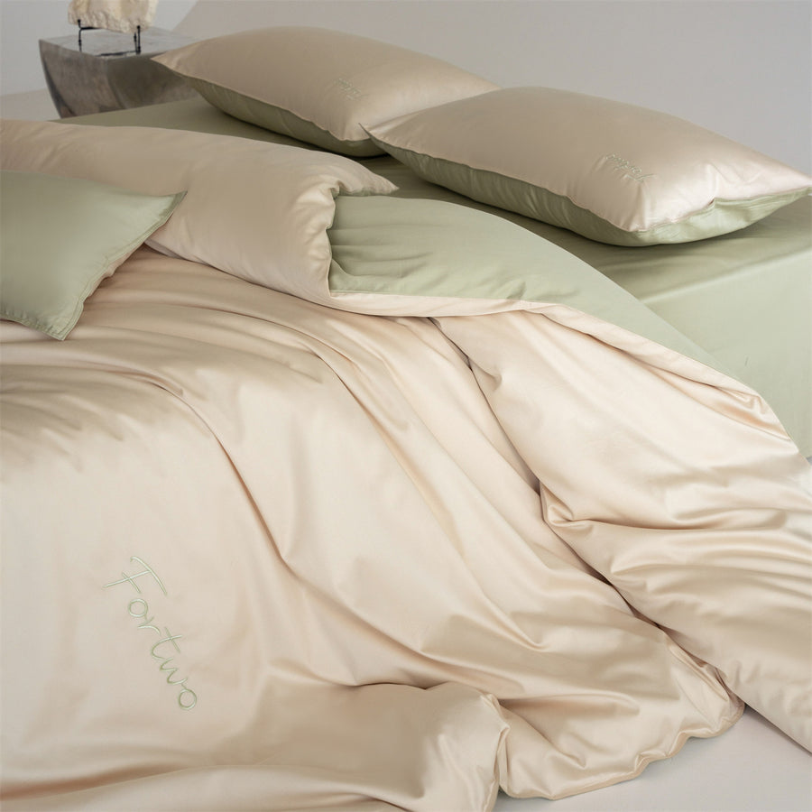 Mist Island Roland Purple Embroidered Cotton 4-Piece Bedding Set - view 4