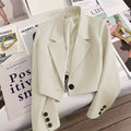 Women's Fall Versatile Designer Petite Cropped Blazer + Jacket 2026 - Black