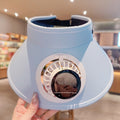 fan hat versatile sun hat empty top hat travel cool women's large eaves dual-purpose men's and women