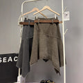 Fall Trendy Retro Asymmetric Skirt + Short Skirt