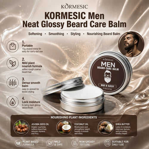 KORMESIC跨境男士胡须护理膏beard balm护理滋润外贸厂家批发直销