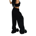 Sporty Retro Loose Wide Leg Pants