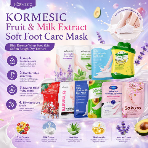 KORMESIC全英文圣诞水润手膜足膜Hand mask跨境外贸厂家现货批发