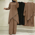Fall Fashion Long Sleeve Loose Wide Leg Pants 2-Piece Set