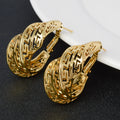 Africa Bead Gem Jewelry Set vintage style Cutout Texture Necklace Earrings Set 2-Piece Set Overseas Wholesale