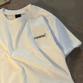 white short-sleeved xinjiang pure cotton men's t-shirt summer korean style trendy men's loose round