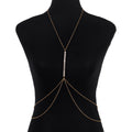 Western Fashionable Elegant Geometric Solo Row Rhinestone Chain Claw Chain Fit Chain Ins Breeze Statement Simple Sensual Chest Chain