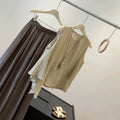 Summer Fashion Elegant Sleeveless Asymmetric Wide Leg Pants + Shirt + Tank Top 2-Piece Set