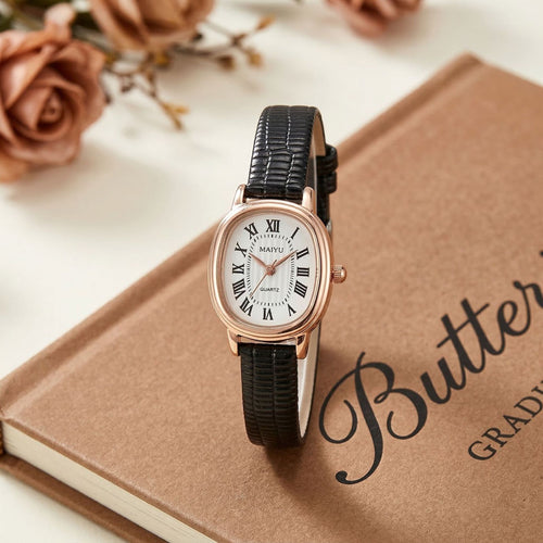 2026 French Classic La Horse Retro Oval Round Small Dial Steel Band Watch Women Light Luxury Premium Watch Wholesale
