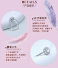 小方糖方包戒指女D色莫桑石1克拉活口轻奢设计感跨境热销一件批发