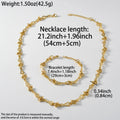 Vintage Accessory Letter A Lettering Spliced Chain Stainless Twist String Knot Chain Street Hip-Hop Necklace Bracelet Set
