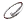 Tweed Style Diamond Grid Pattern Bangle Women Coated 18K Width Slim Cut Premium Bracelet Fashionable Niche Design Copper Gold Plated Hand Jewelry