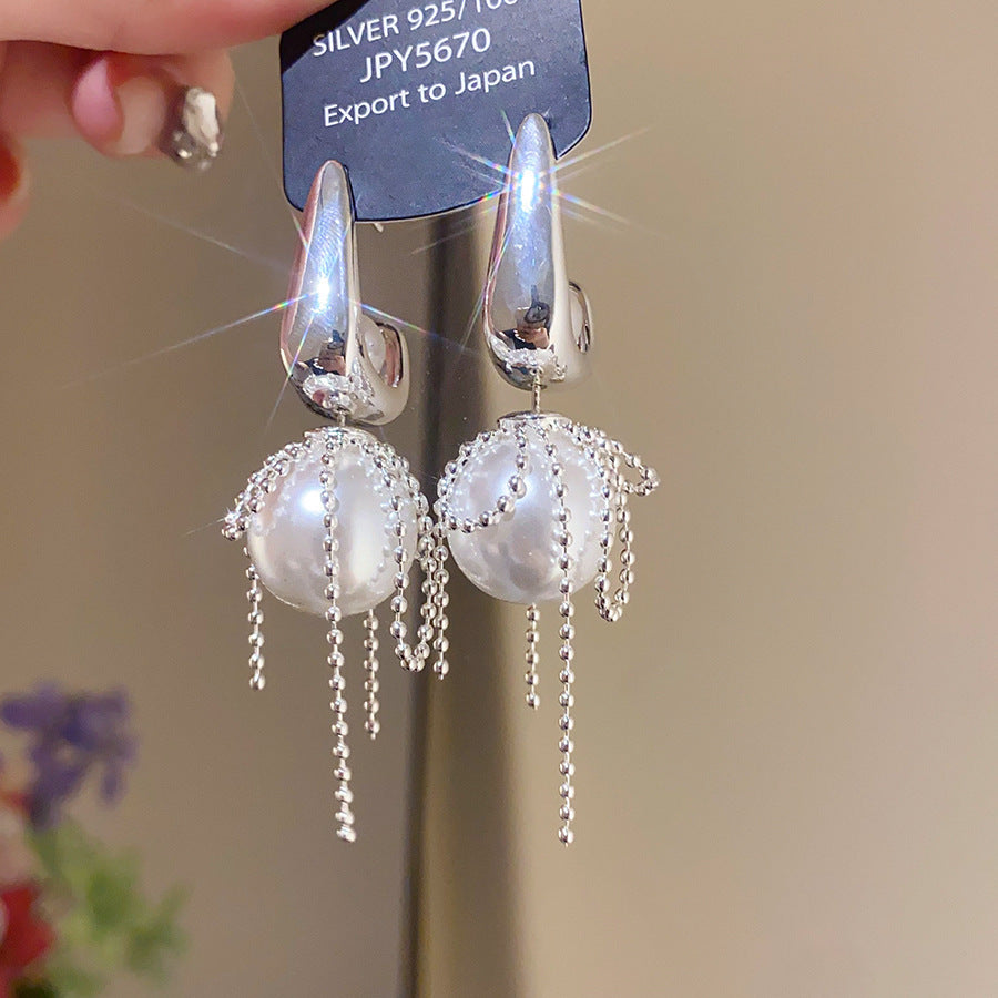 Floral Tassel Statement Earrings - view 10