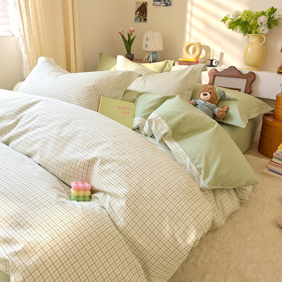 Rainbow Milk Cream Cotton 4-Piece Bedding Set – Colorful Soft Bed Linen - view 3