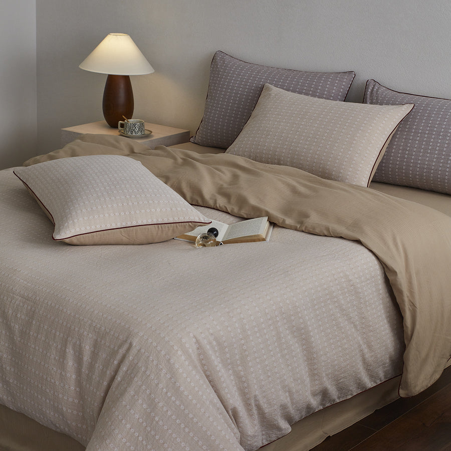 Cloud Rest Blue Yarn-Dyed Cotton Jacquard 4-Piece Bedding Set - view 5