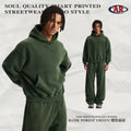 ARTIE Men's Fall/Winter Distressed Ripped Boxy Fleece-Lined Hoodie
