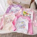 Girls' Cartoon Print Fleece Knit Top with 3D Plush - Winter