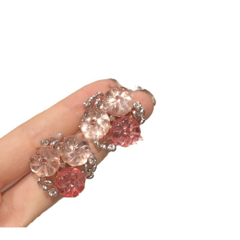 Gradient Jelly Flower Stud Earrings - view 5
