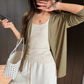 Women's Summer Casual Versatile Knit Sun-Protection Lightweight Cardigan + Jacket 202 - Black