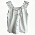 Summer Korean Slimming Mesh Sleeveless V-Neck Patchwork Plaid Shirt