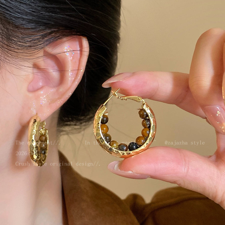 Vintage Openwork Flower Stud Earrings - view 8