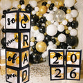 2026 Kindergarten Decoration Photo Graduation Photography Background Arrangement Box Black GRAD Graduation Balloon Box