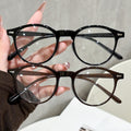Retro Round Glasses Frame Overseas Unisex Fashionable Anti-Blue Bare Face Wear Jewelry Glasses Contrast Stud Frame