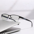 Men Presbyopia Glasses Half-Rim Alloy Blue-Block Overseas Certified Formal Half-Rim Older Adults One Youthful Reading Glasses