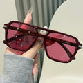 Big Frame Pair Bridge Women Sunglasses Premium New Western Fashionable Sunglasses UV-Proof Sun-Proof Men Sunglasses