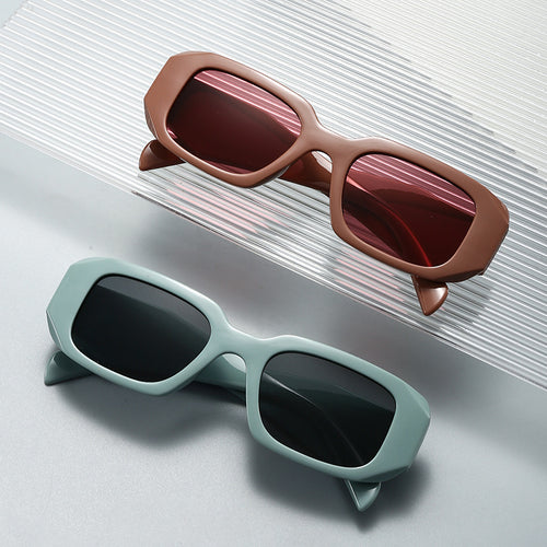 New EU/US Import Bestseller Polygon Sunglasses Retro Trendy UV-Protection Glasses Street Snap Sun-Proof Sunglasses