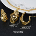 Africa Bead Gem Jewelry Set vintage style Cutout Texture Necklace Earrings Set 2-Piece Set Overseas Wholesale