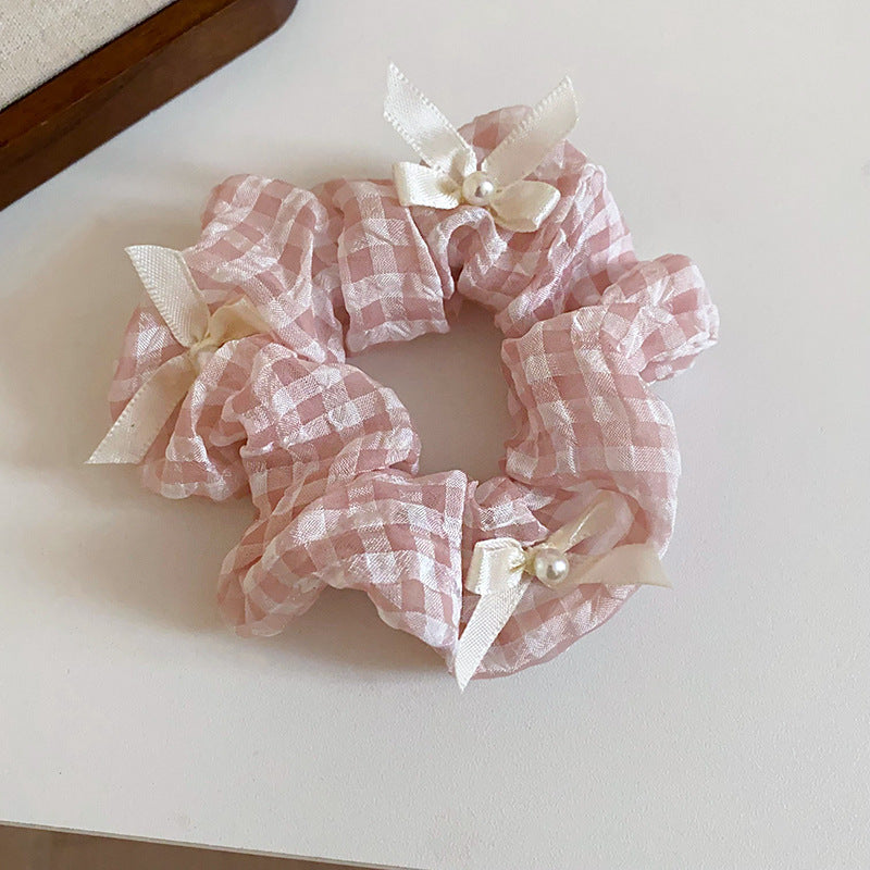 Korean Satin Polka Dot Scrunchie - view 10