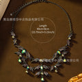 New Import Vintage Necklace Heavy-Duty Halloween BJ Bat Style Necklace French Retro Niche Luxury Necklace