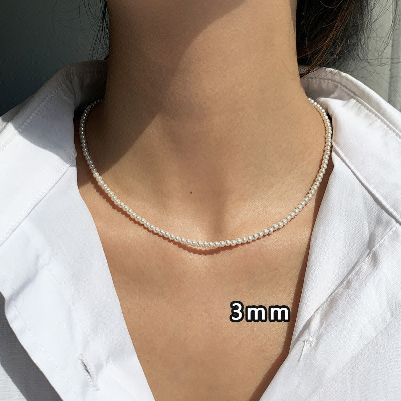 French-Style Zircon Beaded Pearl Pendant Necklace - view 10